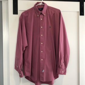 Ralph Lauren button down collar shirt mens large with Polo logo